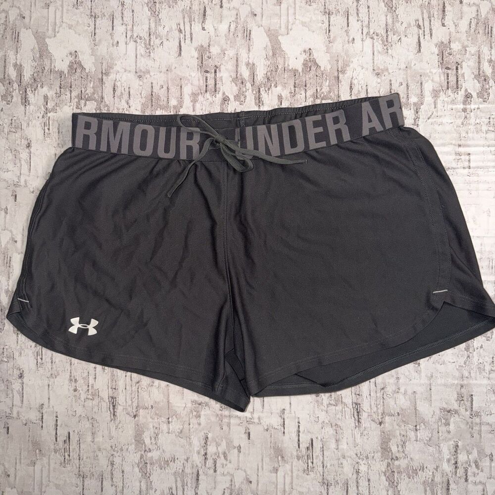 Under Armour HeatGear Women’s Black Running Athletic Shorts Loose Fit Size Small